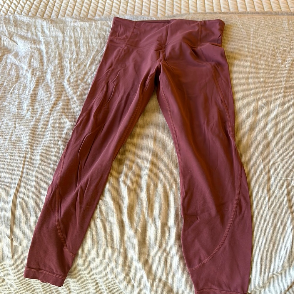 Athleta 7/8 tights in dusty mauve